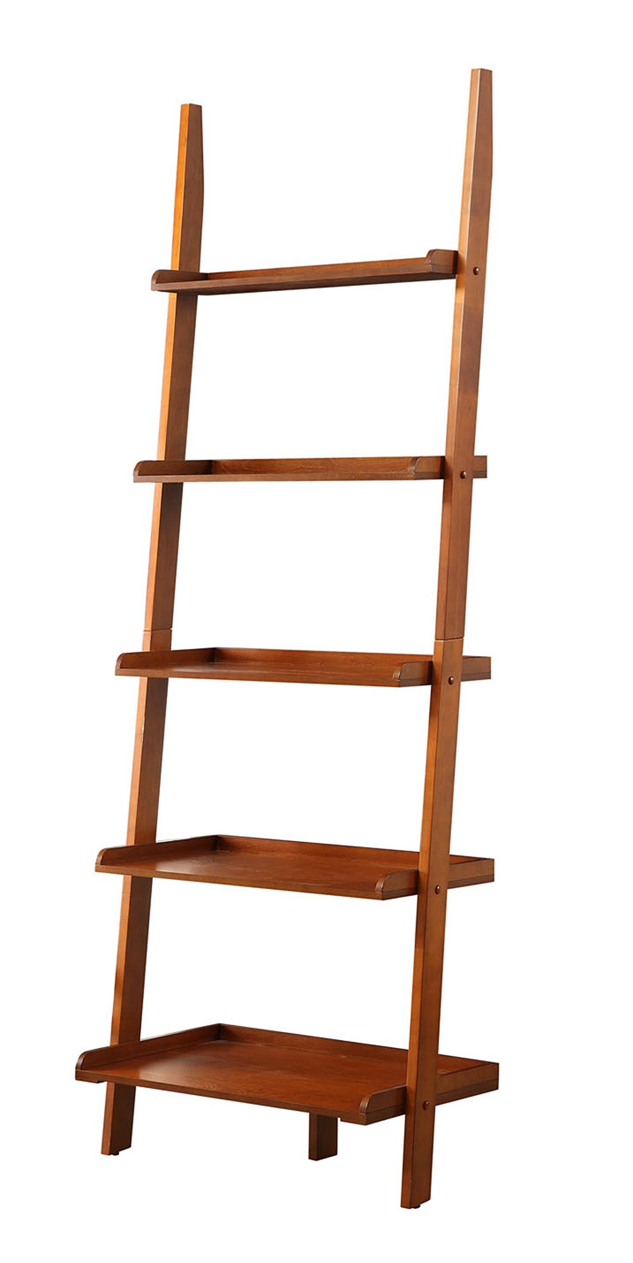 Pemberly Row Bibliothèque Échelle en Fini Bois Cerisier