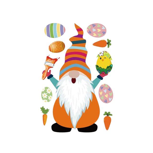 Pisexur Easter Stickers for Kids DIY Sticker Dwarf Iron Heat Transfer Sticker Clothing Heat Transfer Decals Party Supply Classroom Reward