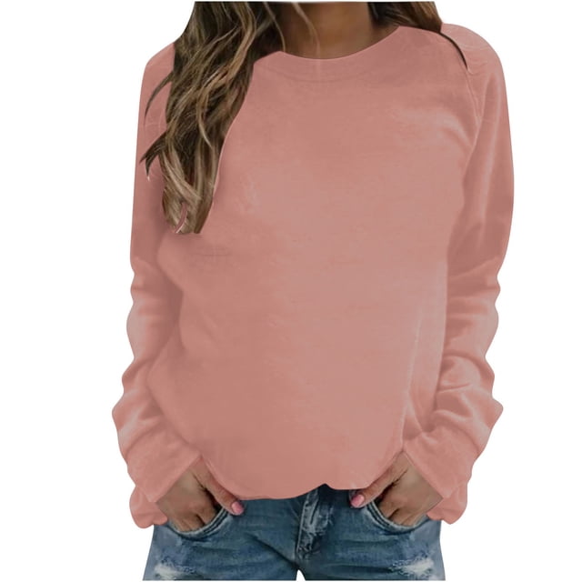 drppepioner Chandail en Molleton Décontracté à Manches Longues Col Rond pour Femmes Automne Hiver