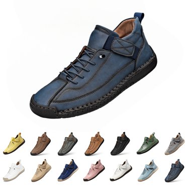 longantii Orthopedic Dress Shoes for Women Arch Support Slip on Non Slip Golf Shoes Wide Knitted Mesh Stretch Volleyball Shoes Comfortable 2026 New Orthopedic Shoes Blue