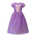 thumbnail image 1 of HAWEE Raiponce Robe de Princesse d'Halloween Sofia Costume de Luxe Fête Déguisement pour Filles, 1 of 4