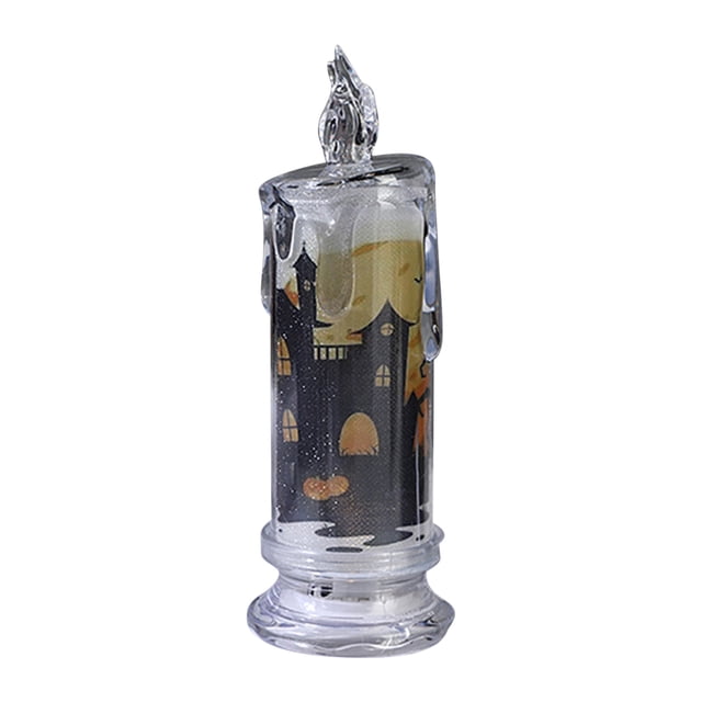 Halloween Candles Lighted Lamp Battery Operated Halloween Flameless Candle Table Centerpiece For Indoor Home Halloween Decoration Party, Battery Included