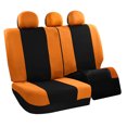 thumbnail image 1 of FH Group Light & Breezy Flat Cloth Car Seat Cover Set For Car Truck SUV Van Orange - Rear, 1 of 5