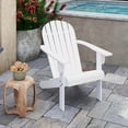 thumbnail image 2 of Costway Patio Adirondack Chair with Inclined Seat High Backrest & Wide Armrests White, 2 of 8