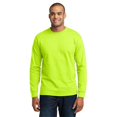 thumbnail image 1 of Port & Company ®  - Long Sleeve Core Blend Tee. Pc55ls S Safety Green, 1 of 2