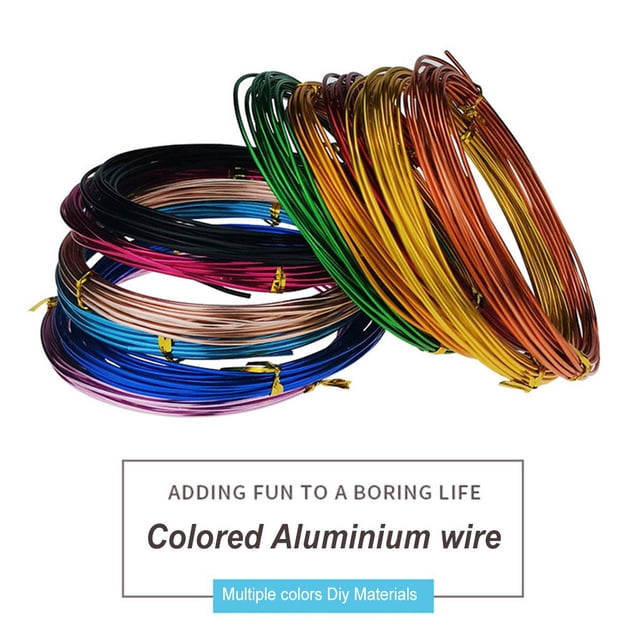 Aluminum Wire Thickness Bendable Wires Bike Installation Long-time Service Easy to Use Handy Installation Durability Rust-proof for Crafts DIY Lake blue