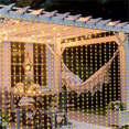 thumbnail image 2 of 1 Pack LED Curtain Lights with USB 8 Modes Remote Control,for Home,Wall,Window,Fairy Garden Party,Wedding,Christmas Decorations (Red,3Mx3M 300LEDS), 2 of 7
