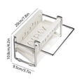 thumbnail image 3 of EGNMCR Storage Bins, Storage Containers Sink Rack Stainless Steel Kitchen Rack Hanging Basket Supplies Artifact Countertop Cloth Storage Rack Filtration Water Rack steel shelf, 3 of 6