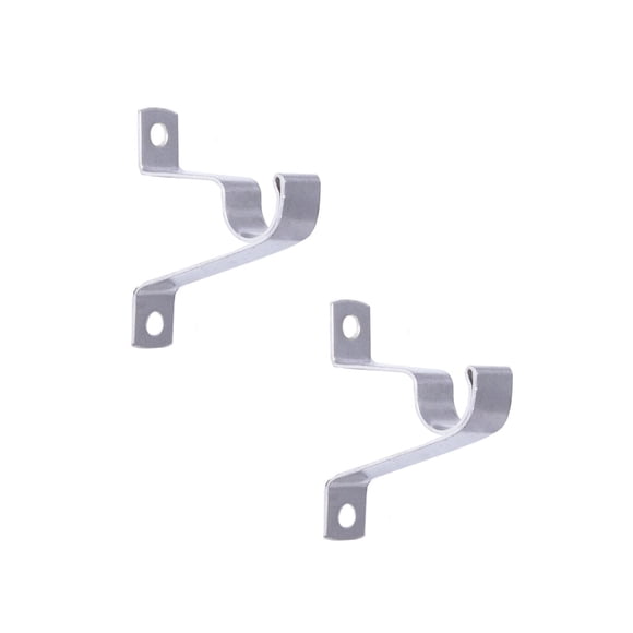 Mainstays Cafe Window Curtain Rod Brackets - Nickel Finish