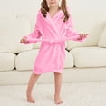 thumbnail image 4 of Splozh Girls Boys Robe Cotton Boys Girls Fashion Bathrobe Soft Robe Hooded Robe Cloth Cotton Bathrobe Pink,9-10 Years, 4 of 5