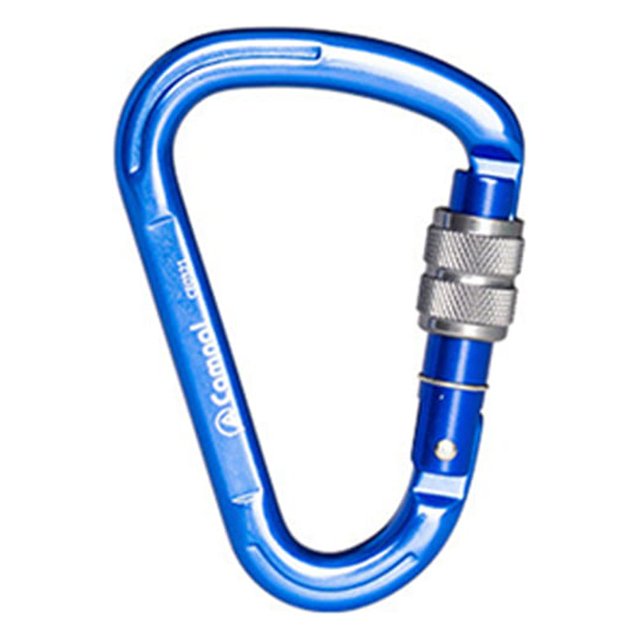 Decodeary Carabiner LightWeight Wear-Resistant Advanced Technology Wide Application Smooth Surface High Strength Caribeener Clips Blue 1Set