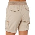 thumbnail image 2 of Innerwin Shorts Summer Casual Ladies Cargo Work Short Stretch Linen Khaki L, 2 of 7