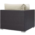 thumbnail image 2 of Modway Convene Outdoor Patio Furniture Corner in Espresso Beige, 2 of 3