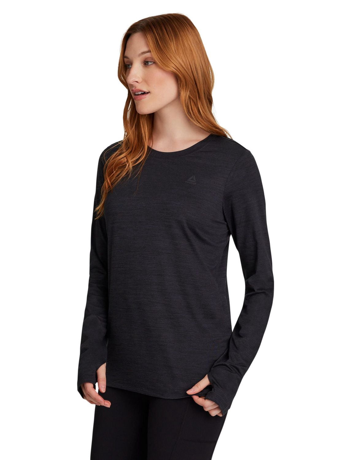 Reebok Chandail de performance à manches longues en tricot Legacy Core pour femmes