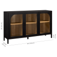thumbnail image 4 of Bouclair 3-Door Black Wooden Buffet, 4 of 10