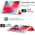thumbnail image 2 of iPad Mini 7.9 Inch 5 Gen [ Mini 5th Generation 2019 ] A2133 A2124 A2126 MUXH2LL/A MUXF2LL/A MUXG2LL/A Trifold PC Lightweight Smart PU Leather Protective Hard Back Cover - Red, 2 of 8