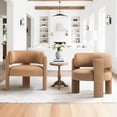 thumbnail image 1 of MALOL Velvet Accent Chair Set of 2, Modern Soft Accent Chairs, Comfy Side Arm Chairs for Living Room, Khaki, 1 of 13