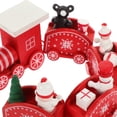 thumbnail image 5 of Homoyoyo 1 Set Red Wooden Train Toy Santa Claus Train Ornament for Home, 5 of 5
