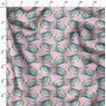 thumbnail image 3 of Soimoi Pink Modal Satin Fabric Crabs Ocean Decor Fabric Printed Yard 42 Inch Wide, 3 of 6