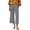 Grey, variant on Ltctricy Women's Wide Leg Cropped Pants High Waisted Pull on Palazzo Pants Baggy Capri Casual Trousers with Pockets