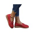 thumbnail image 3 of Innerwin Mocassins pour Femmes à Enfiler Plats Bout Fermé Légers Mocassins Conduite Travail Rouge 8.5, 3 of 6