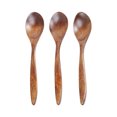 thumbnail image 1 of 3Set Mini Wooden Spoon For Sugar Short Handle Brown 18x3.5x2cm, 1 of 8