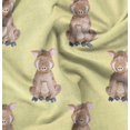 thumbnail image 1 of Soimoi Orange Rayon Fabric Pig Animal Fabric Prints By Yard 42 Inch Wide, 1 of 5