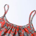 thumbnail image 3 of Fridja Womens Casual V-Cou Sans Manches Bandage Impression Veste en Vrac Robe Sling, 3 of 4