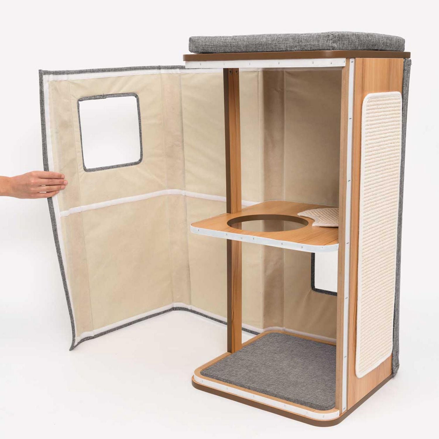 Catit Vesper Cubo Tower Cat Furniture, Stone