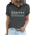 thumbnail image 2 of LSLJS Women's Funny Printed Pattern Casual Fashion Soild Color Short Sleeve Tops Blouse, 2 of 6