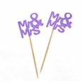 thumbnail image 2 of Darling Souvenir| Mr & Mrs Wedding Cupcake Toppers| Party Dessert Decorations - Pack Of 20, 2 of 3
