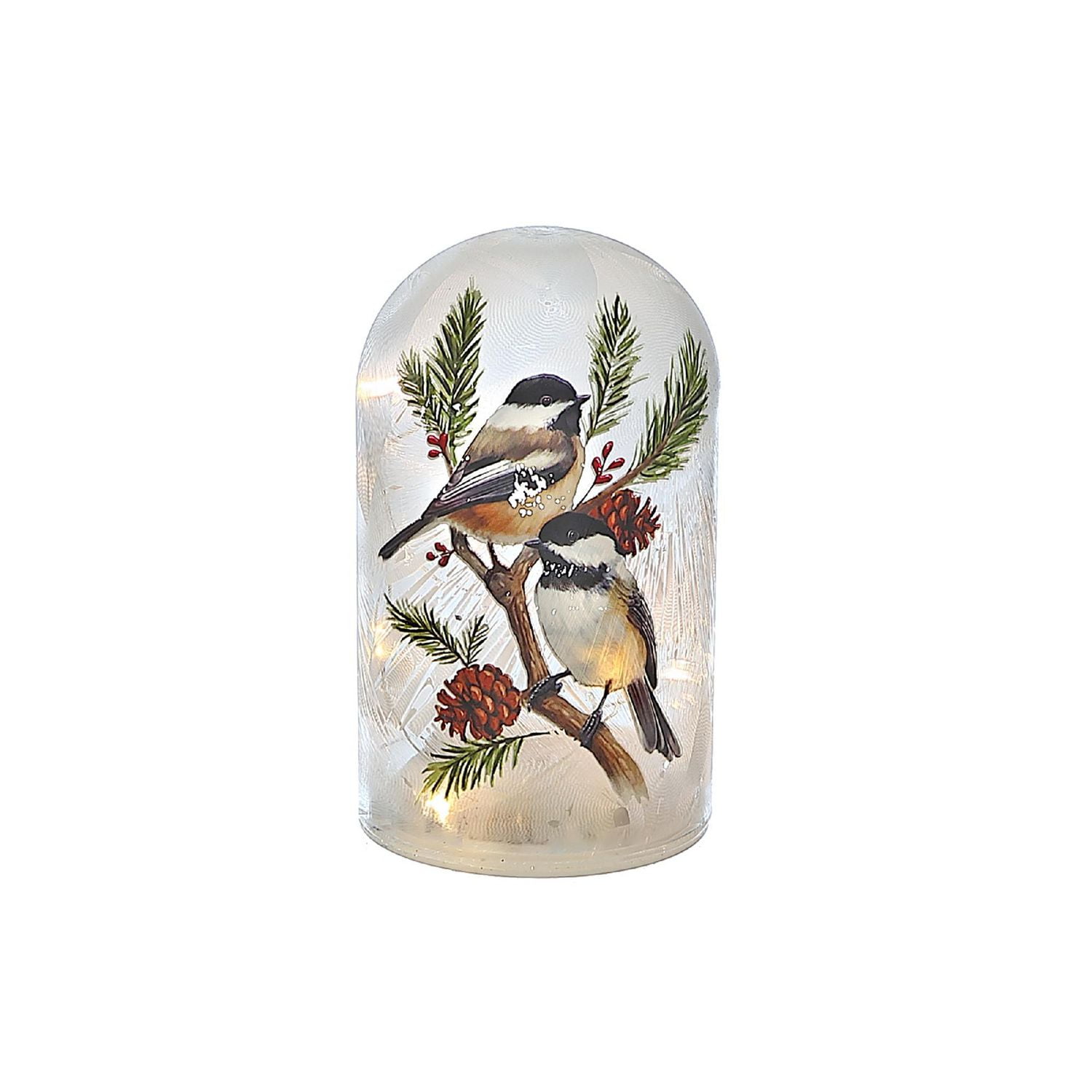Les Oiseaux En Verre Led De Noël Sur La Branche 6.3