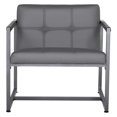 thumbnail image 1 of Studio Designs Home Camber Mid-Century Modern Small Accent Chair, Smoke Leather, 1 of 6