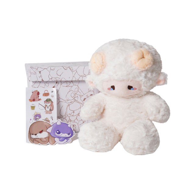 Sheep Plush Toy - Dress-Up Lamb Plush Toy 11.4 Inches with Removable Outfit & Handbag - Ultra-Soft Stuffed Animal Gift for Valentine's/Birthday, Machine-Washable(Including Gift Box)