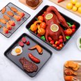 thumbnail image 4 of OULII Baking Tray Oven Trays Black Stainless Steel Nonstick Surface Food Preparation For Home Users 2 Pcs, 4 of 8