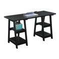 thumbnail image 3 of Convenience Concepts Designs2Go Bureau Tréteau Double, Fini Bois Noir, 3 of 5