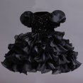 thumbnail image 4 of Robes de Princesse pour Fillettes Robe de Bal d'Anniversaire Manches Bouffantes Robe à Sequins en Tulle + Bandeau, 4 of 4