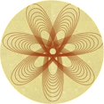thumbnail image 1 of Ahgly Company Machine Washable Indoor Round Transitional Sun Yellow Area Rugs, 4' Round, 1 of 7