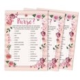 thumbnail image 1 of Inkdotpot 50-PackFloralWhats In Your Purse Bridal ShowerGameWedding Shower Bachelorette Party Bulk ActivityGameCards, 1 of 1
