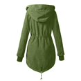 thumbnail image 4 of WEIYLL Womens Fleece Jackets Warm Solid Color Hooded Zipper Pockets Army Green Fall Tops Size 2XL, 4 of 4
