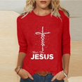 thumbnail image 1 of Daisyyozoid T-Shirt de Pâques Joyeuses pour Femme Col Rond Haut à Manches Longues Haut à Manches Longues Col Rond T-Shirt, 1 of 5