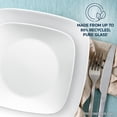 thumbnail image 4 of Corelle Pure White 12-Piece Square Glass Dinnerware Set (Service for 4), 4 of 8