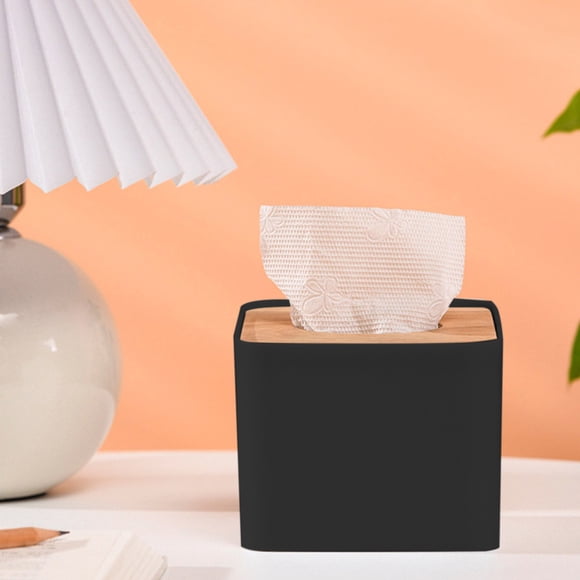 Plastic Tissue Box with Flip Top, Spacious Storage for Living Room, 4.33 x 3.74 x 3.74 in, Stylish and Practical Home Decor