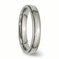 thumbnail image 4 of Titanium Grooved and Beaded Edge 4mm Polished Band Ring 6 Size, 4 of 6