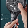 thumbnail image 4 of Shower Heads High Pressure Turbo Shower Head Home Bath Shower Nozzle Water Heater Filter Shower -6 Bathing Modes- One Pressurised Water Stop Function Shower Head. Shower Head with Hose, 4 of 8