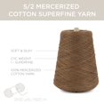 thumbnail image 3 of Fil de Coton Mercerisé 5/2 Perle par Silk City Fibres, Café, 3 of 3