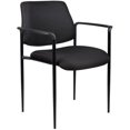 thumbnail image 1 of Boss Office Square Back Diamond Fabric Stackable Guest Chair in Black, 1 of 8