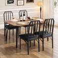 thumbnail image 1 of Yiwa Dining Table Set for 4, Kitchen Table and Chairs for 4 with with Chamfer Design, 5 Piece Dining Room Table Set with Cushion Seats for Small Space, Home Kitchen, Apartment, 1 of 7