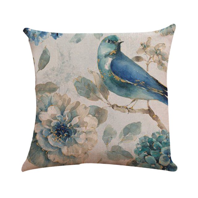 Jusqu'à 65 % de Réduction SMihono Housse de Coussin Imprimée Oiseau Fleur Style Européen 45x45