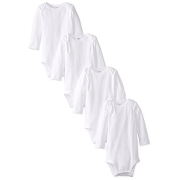 Carter's Cache-Couches L/P Unisexe pour Bébé, Lot de 4 - Blanc - 6 Mois